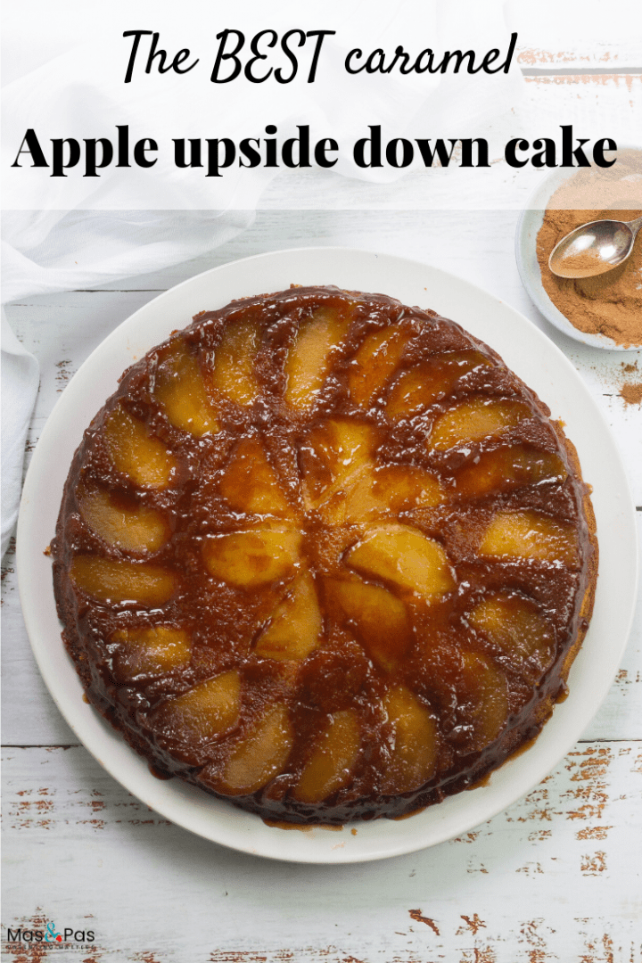 The best caramel apple upside down cake - bake it with the kids and flip it over to enjoy for tea time