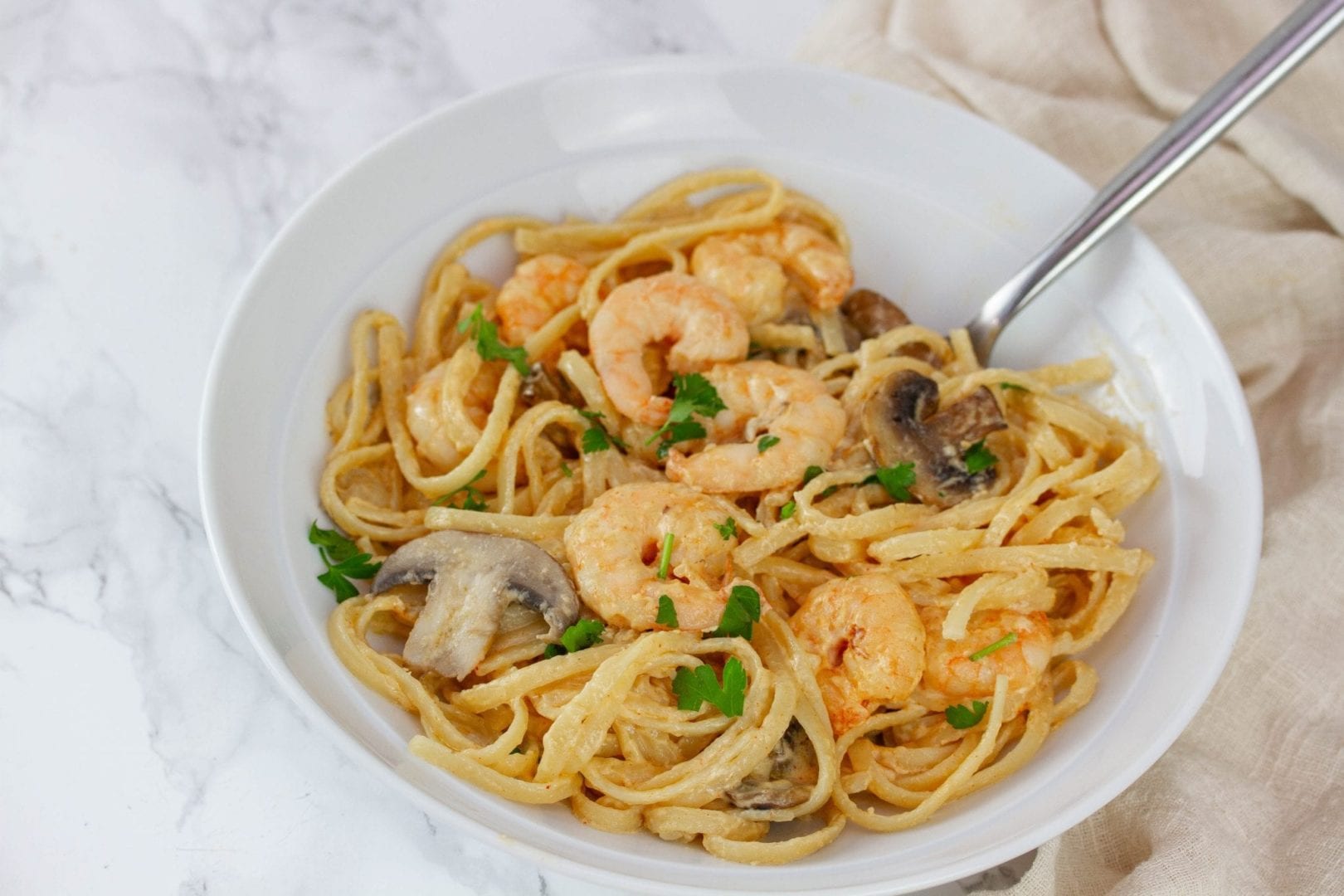Creamy Prawn Linguine Family Meals