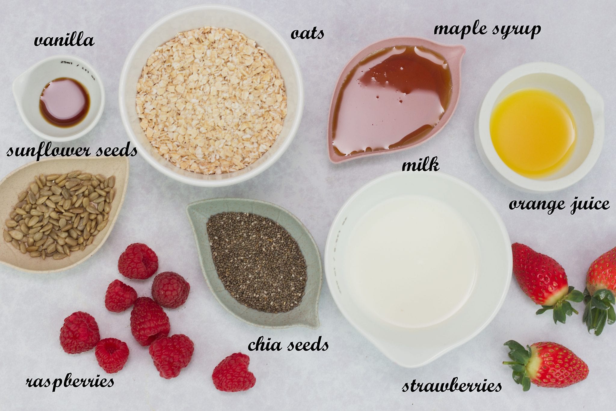 Healthy Bircher muesli with berries Breakfasts