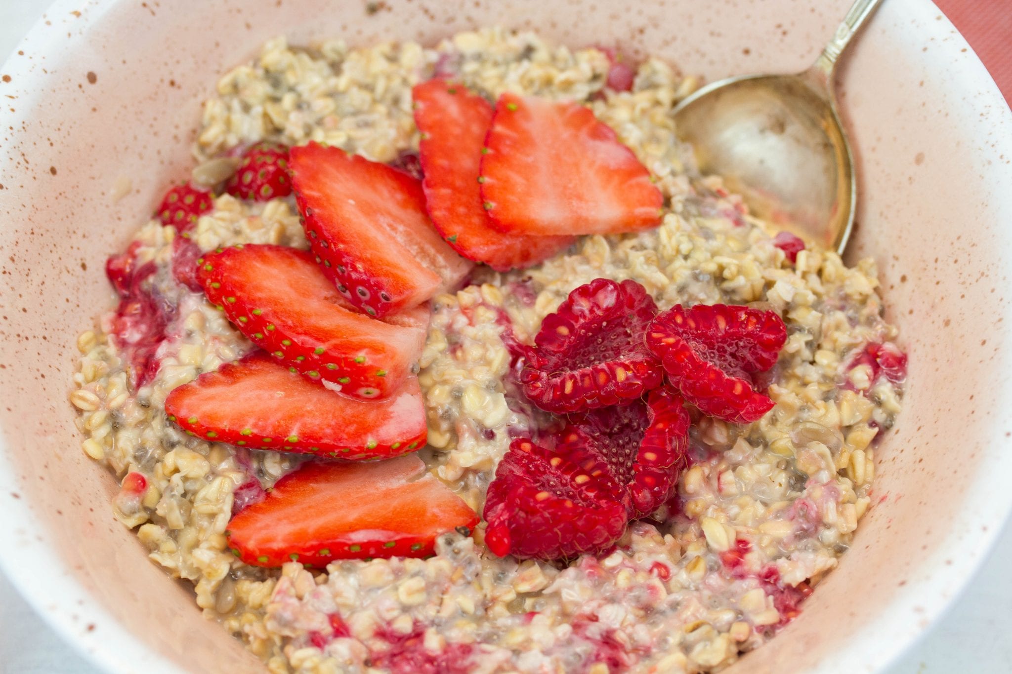 Healthy Bircher muesli with berries Breakfasts