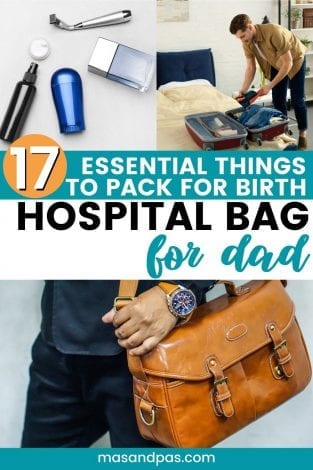 Hospital bag for dad, things expecting dads should pack, what dads to be need for labor