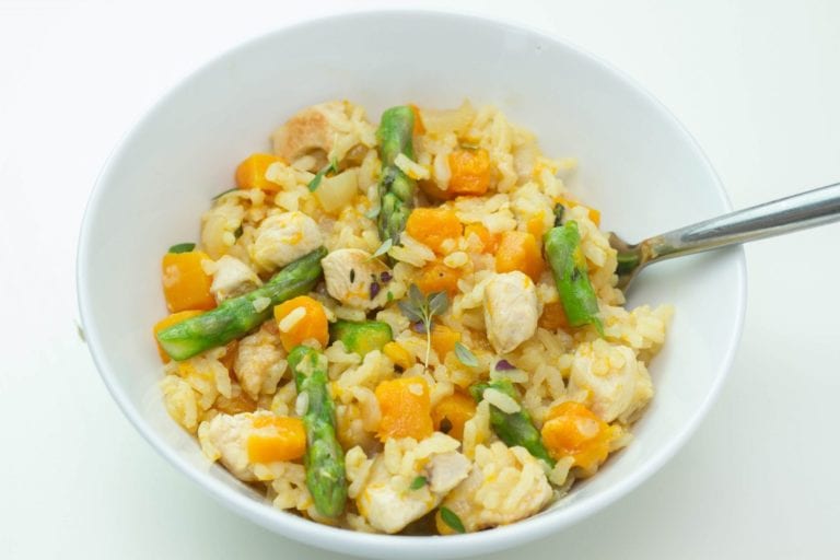 Leftover chicken risotto Family Meals