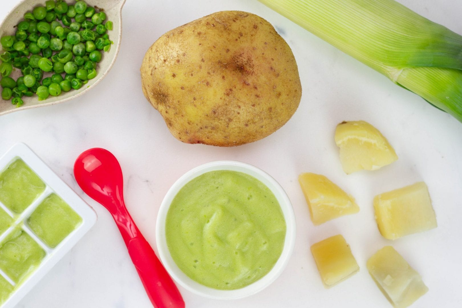 Pea puree for babies - great first foods recipe 