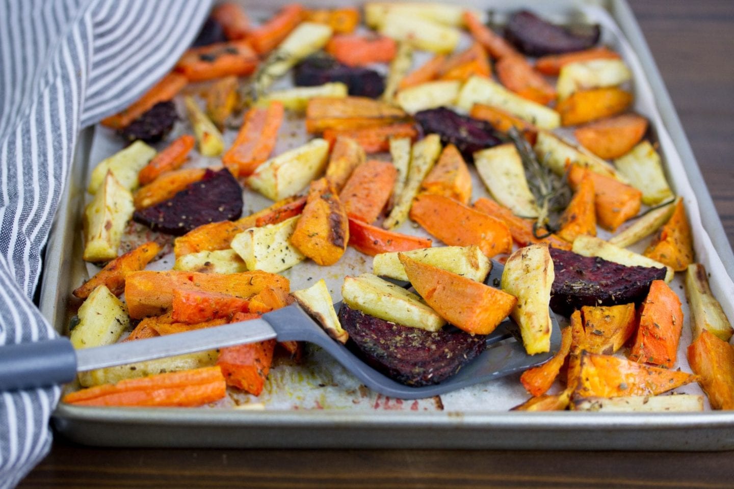 Roasted beetroot and root vegetables image