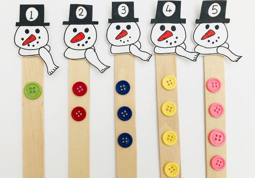 Snowman counting stick | Learning fun | Mas & Pas