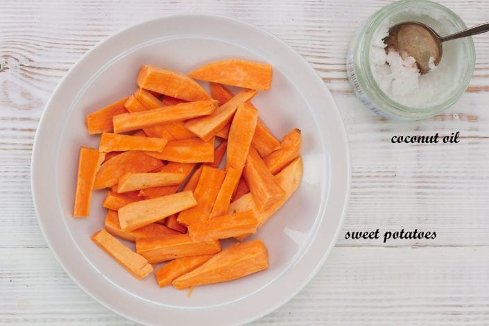 Sweet potato puree - enjoy this sweet potato puree with coconut oil as one of baby's first foods