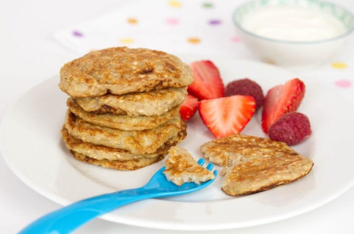 Baby pancakes - Baby banana pancakes, enjoy these delicious weaning pancakes made with just 3 ingredients. Gluten free, dairy free and added sugar free they are a perfect first food for baby