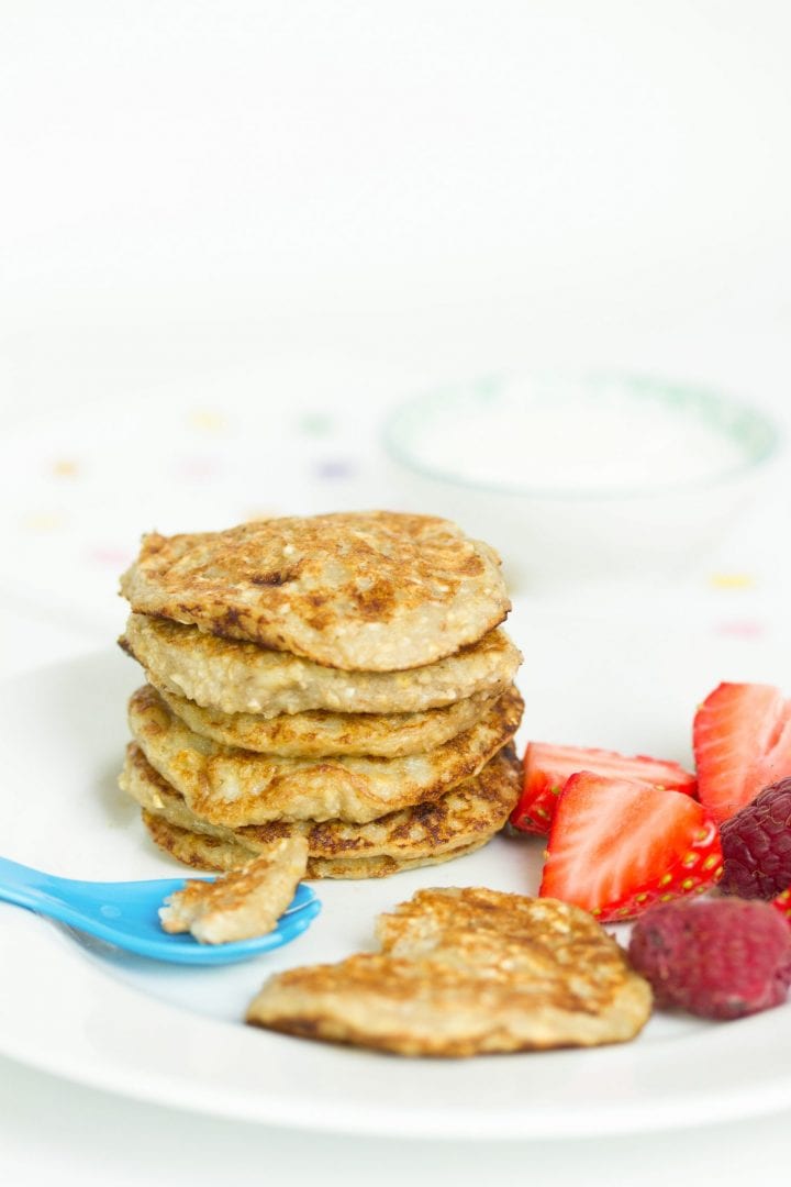 Baby Pancakes Easy 3 Ingredient Recipe BLW Recipes Mas Pas