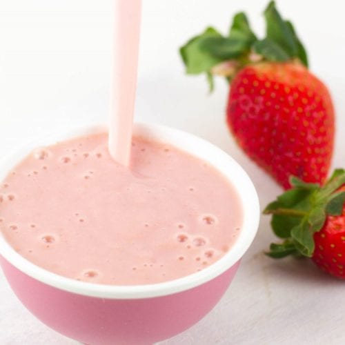 Banana and strawberry puree Weaning Recipes