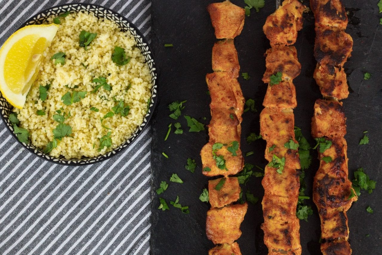 Chicken sticks cooked in yoghurt and spices - a tasty family dinner recipe