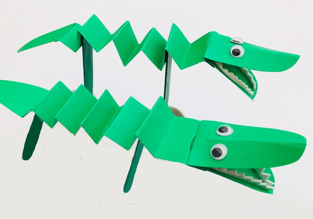 Cool crocs - crocodile craft - croc popsicle stick craft for kids - easy kids crafts