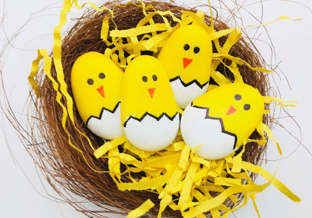 Easter rock painting little chicks Fun Kids Crafts