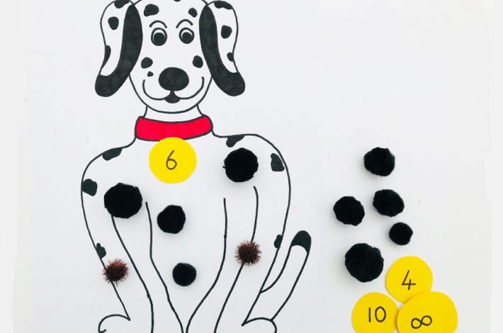 Learn to count - spotty dog counting game for kids - learn to count to 10