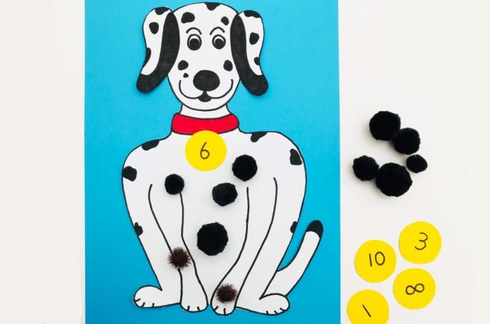 Learn to count - spotty dog counting game for kids - learn to count to 10