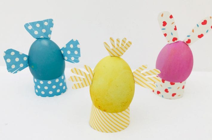 Easter egg bunnies and chicks craft - decorate your Easter eggs this year to look like little Easter animals