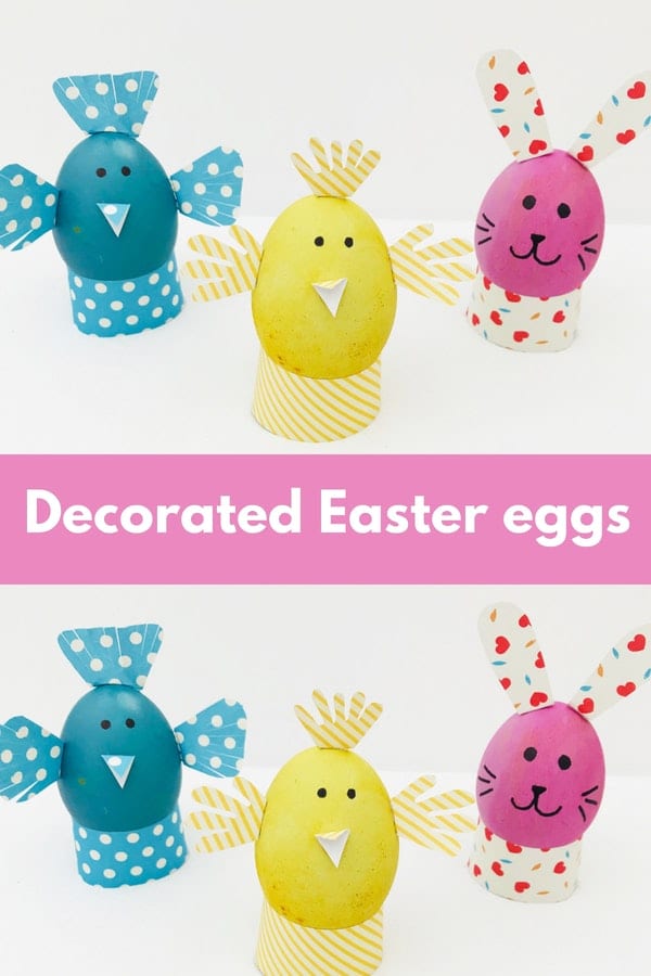 Easter egg bunnies and chicks craft - decorate your Easter eggs this year to look like little Easter animals