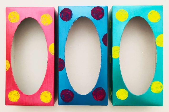 Tissue box monster - have fun making this quick and easy kids craft and turn ordinary tissue boxes into scary monsters!