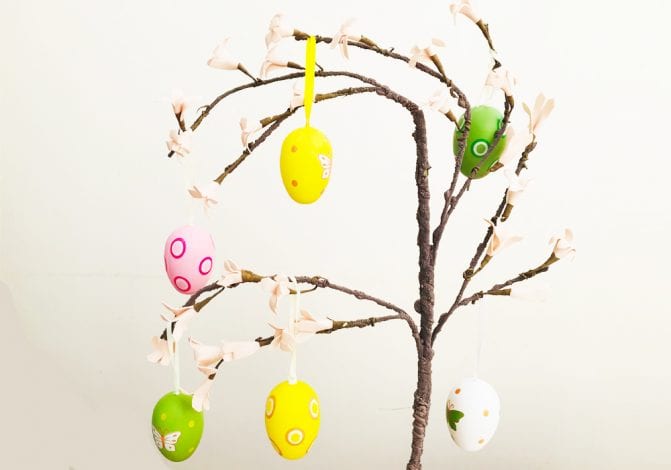 DIY Easter decorations. Make your own Easter table decorations with these fun Easter crafts for kids.