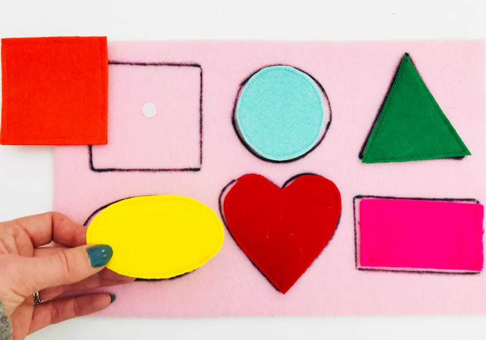 Funky felt shape matching game