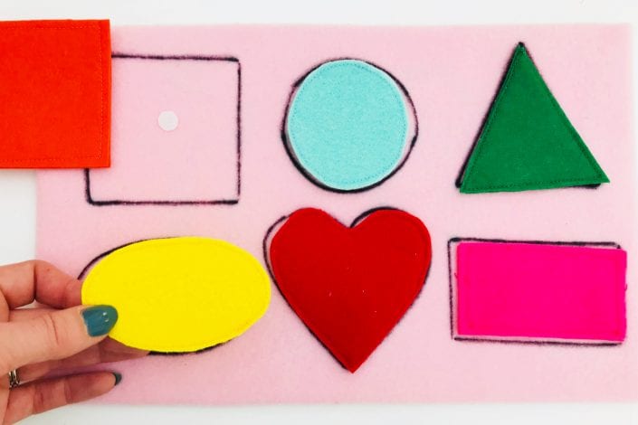 Funky felt shape matching game | Fun Learning Activities