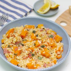 pancetta risotto - make this butternut squash and pancetta risotto for a creamy and delicious family dinner