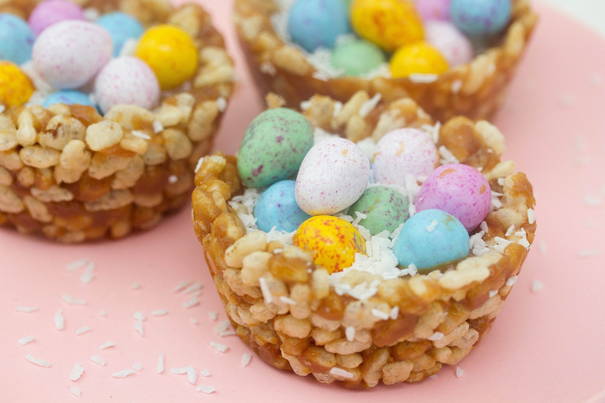 Healthy Rice Krispie nests Easter Treats