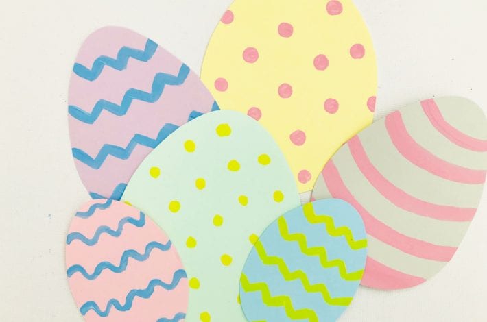 Paper plate Easter egg basket craft for kids