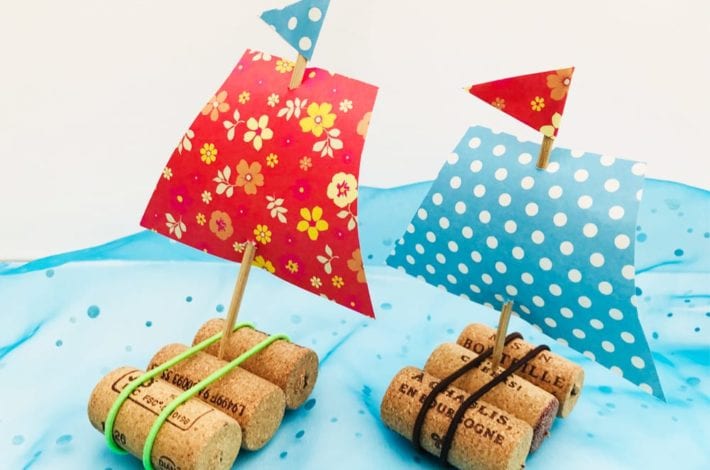 Recycled Cork Sail Boats (That Actually Float) | Kids Crafts