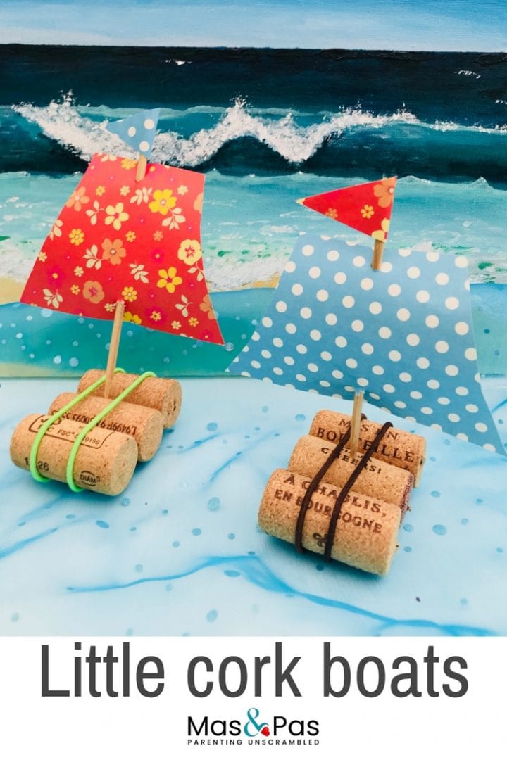 Recycled cork sail boats that actually float | Arts & Crafts | Mas & Pas