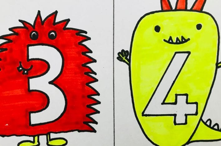 Teach first counting with this awesome monster moulding numbers game for toddlers