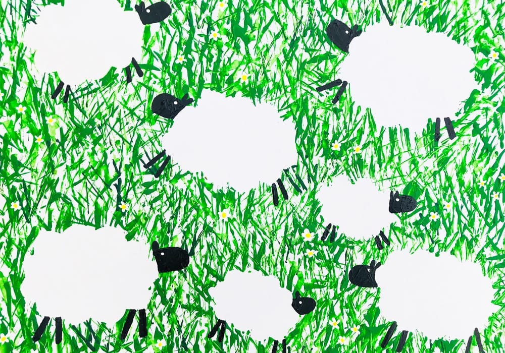 Dancing sheep craft for toddlers