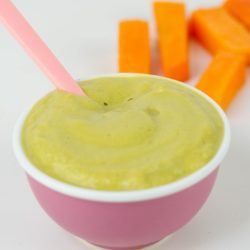 spinach, pumpkin leek and chicken baby puree - baby's first foods and a tasty puree for weaning baby