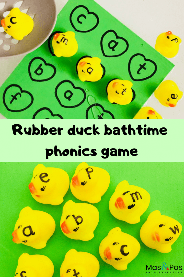 Rubber duck letters - a fun game to teach phonics for toddlers that you can even play at bathtime