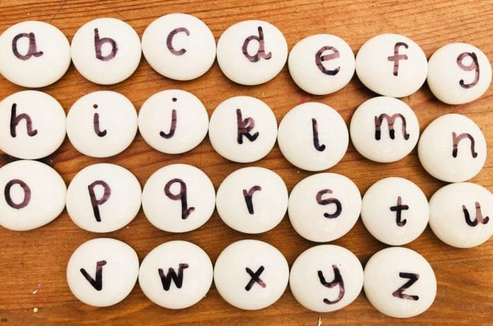 Alphabet pebbles - a fun early years learning game to help kids learn their first phonics and first letters