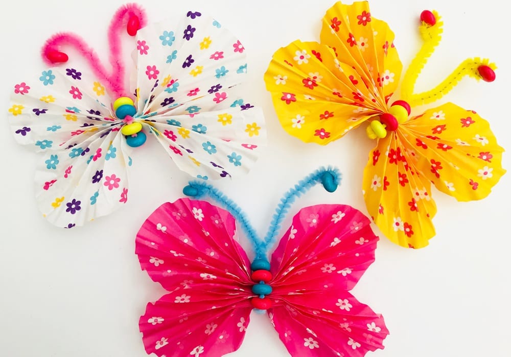 Cupcake Liner Butterflies, Kids' Crafts, Fun Craft Ideas