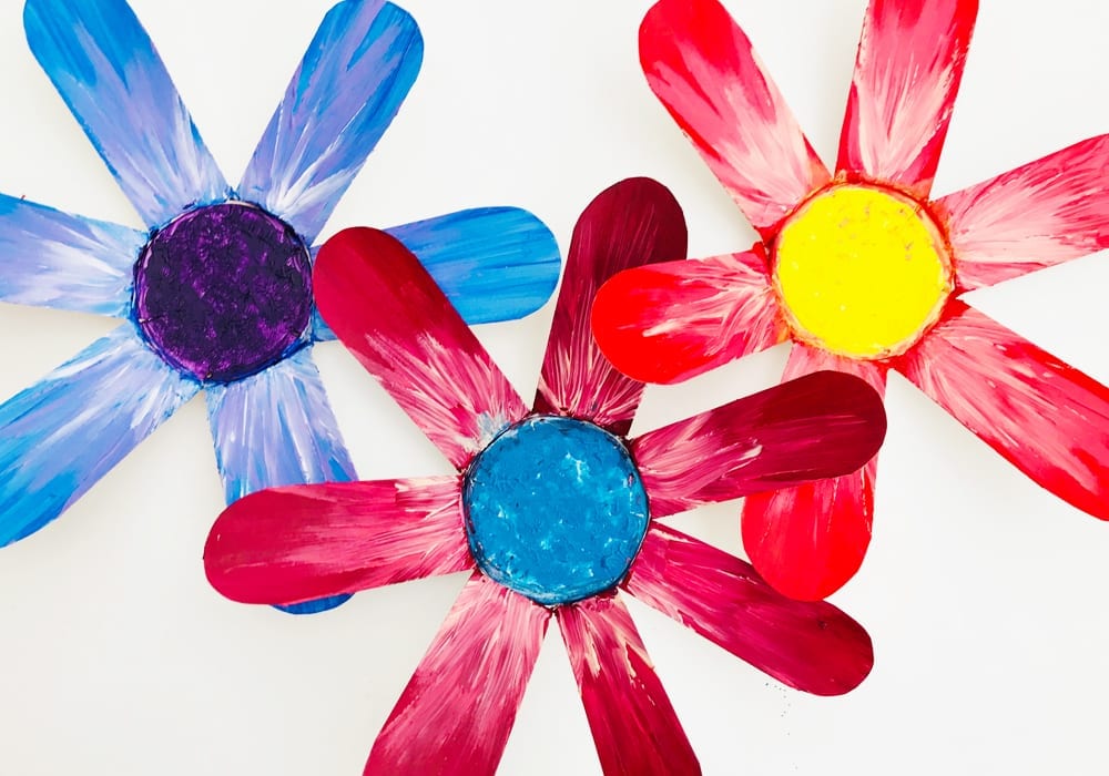 Bright paper cup flowers