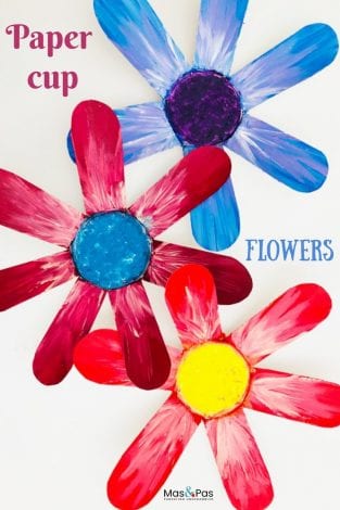 Bright paper cup flowers | Arts & Crafts