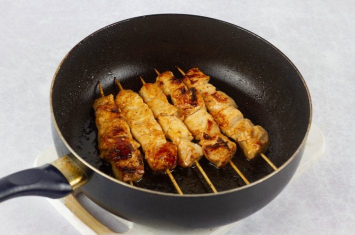 BBQ chicken kebabs in an orange bbq marinade - great for grilling chicken skewers as well as chicken fillets