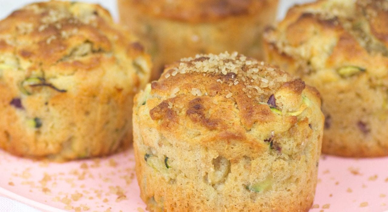 Apple zucchini muffins - enjoy these apple and courgette muffins as a healthy snack or after school treat. All the goodness with hidden veggies.
