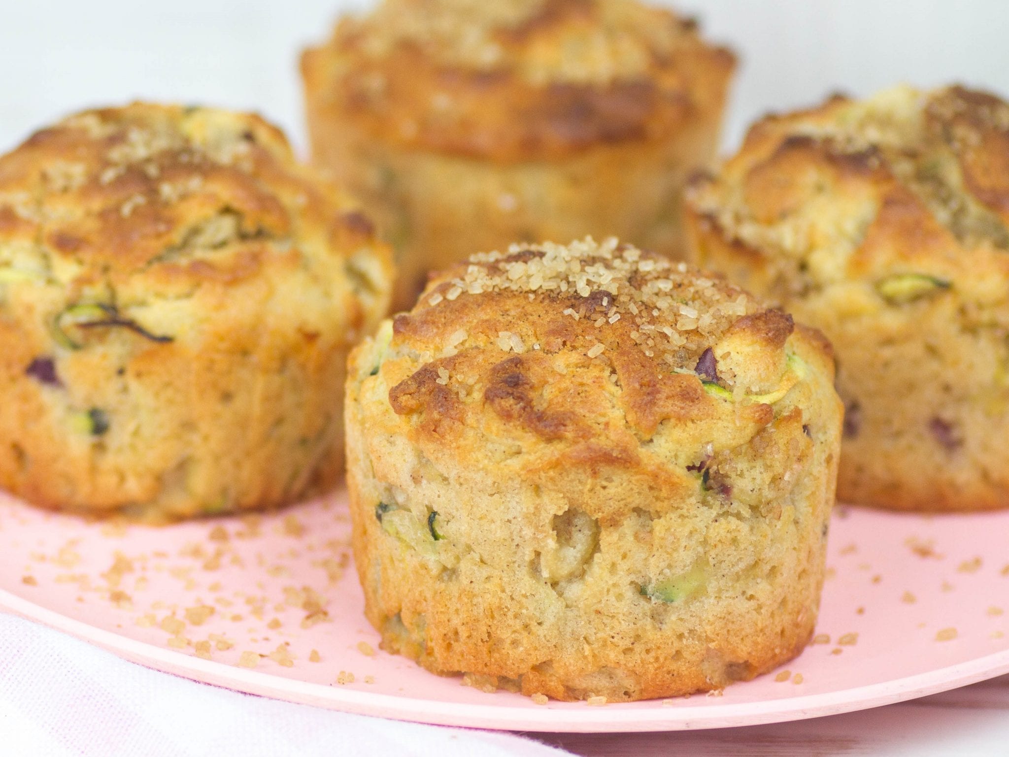 Apple zucchini muffins