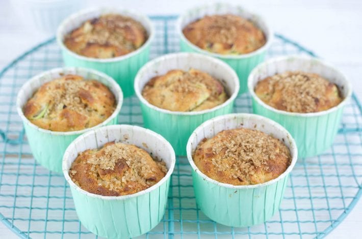 Apple zucchini muffins - enjoy these apple and courgette muffins as a healthy snack or after school treat. All the goodness with hidden veggies.