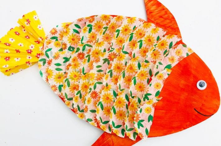 Cupcake Liner Fish Craft 