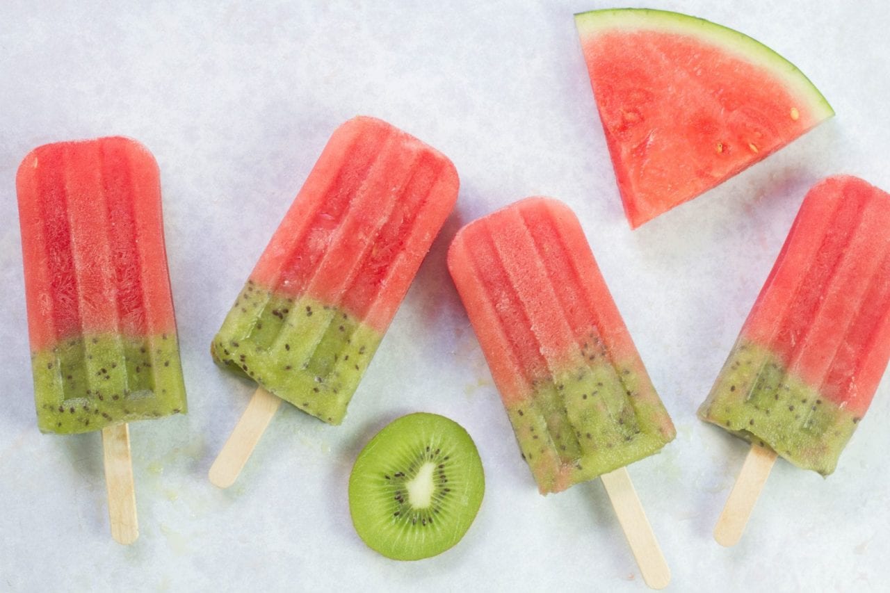 Kiwi watermelon popsicles - refreshing and healthy snacks for kids