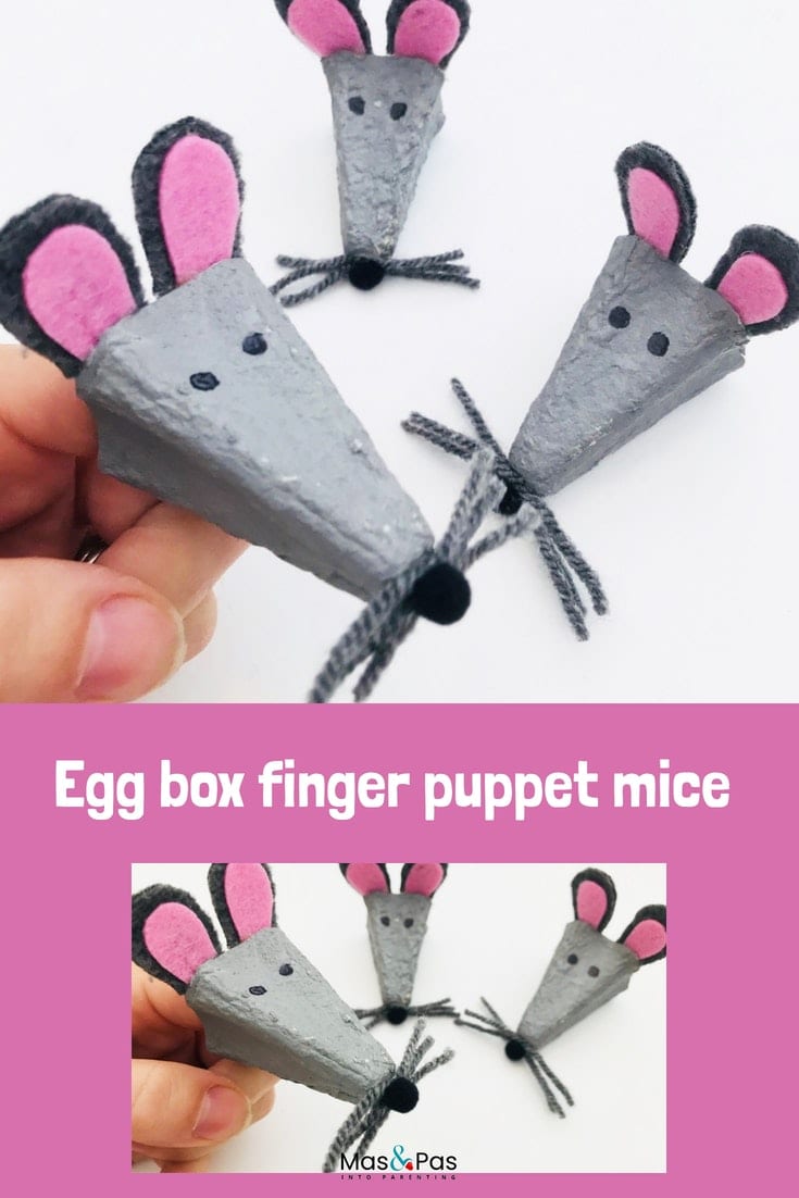 Egg carton mice finger puppets Arts & Crafts
