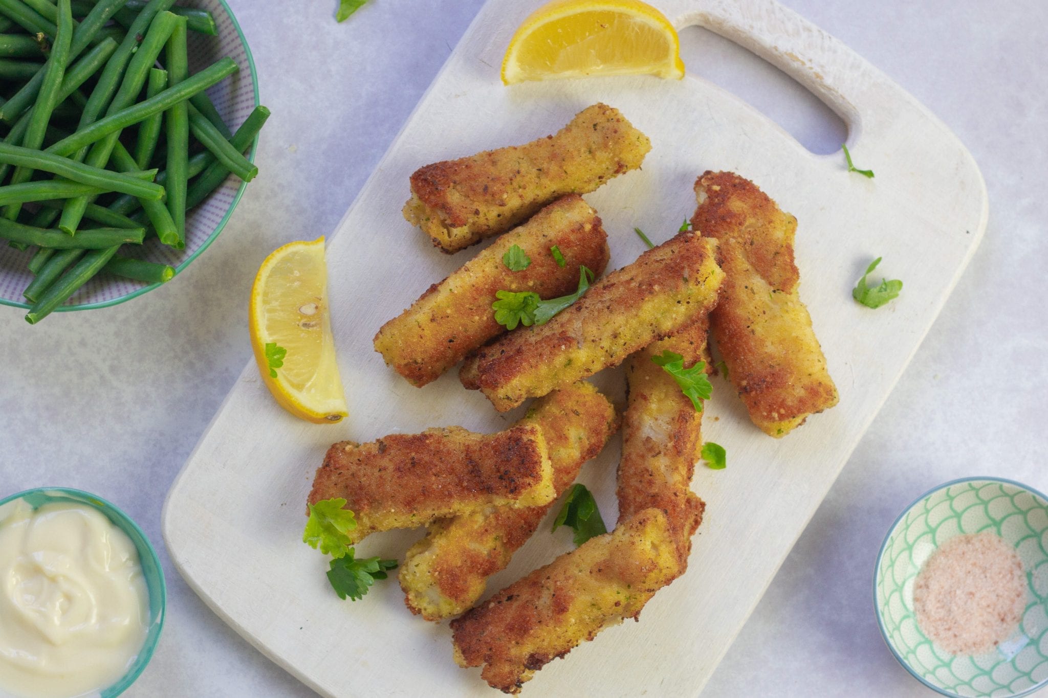 Parmesan fish sticks