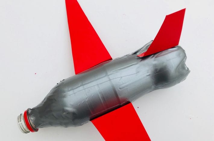 Enjoy making this simple plastic bottle airplane craft for kids - they'll love recycling plastic bottles into fun airplanes