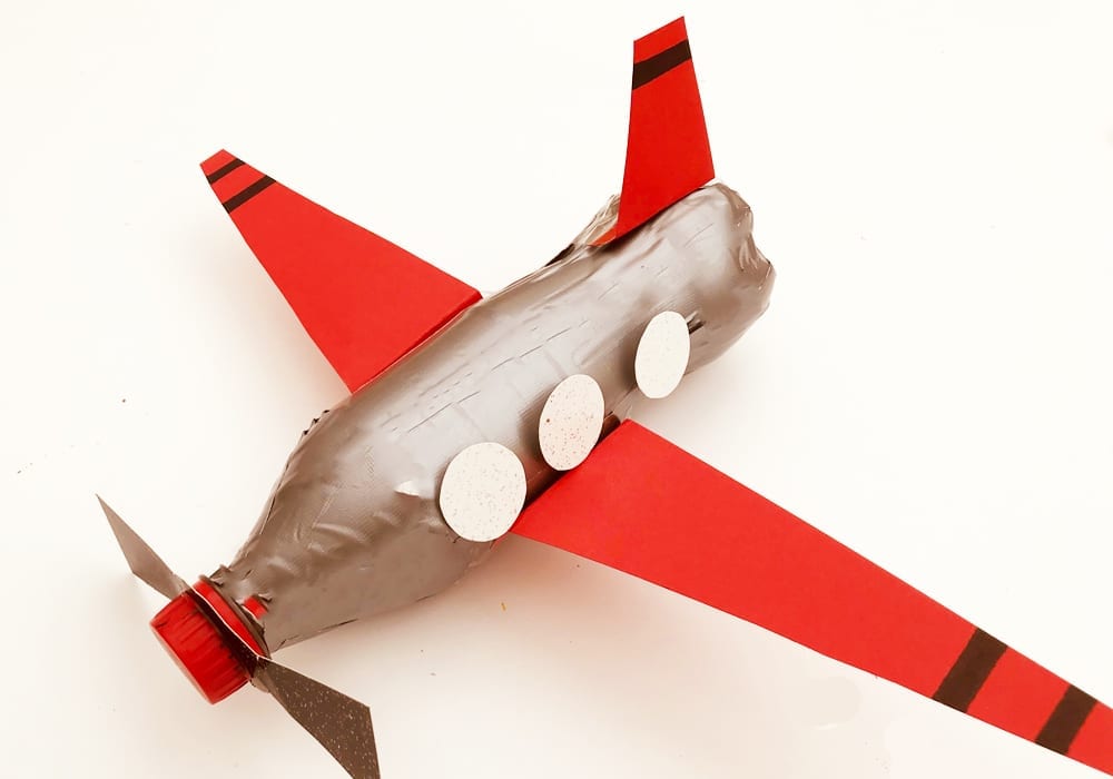 Enjoy making this simple plastic bottle airplane craft for kids - they'll love recycling plastic bottles into fun airplanes