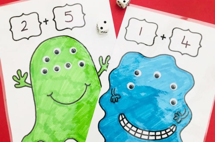 Play this many eyed monsters maths game for kids and have monster fun with number bonds to 10