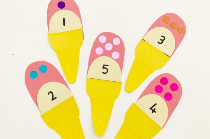 A great counting activity for toddlers. Play this ice cream counting game for toddlers and young kids - they can learn to count to 10 with this fun summer learning game