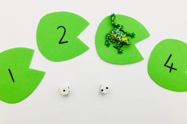 Play this leaping frogs number bonds game to learn those first additions. Practice number bonds to 10 in a fun game.